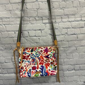 Consuela White Swirly Downtown Crossbody Purse